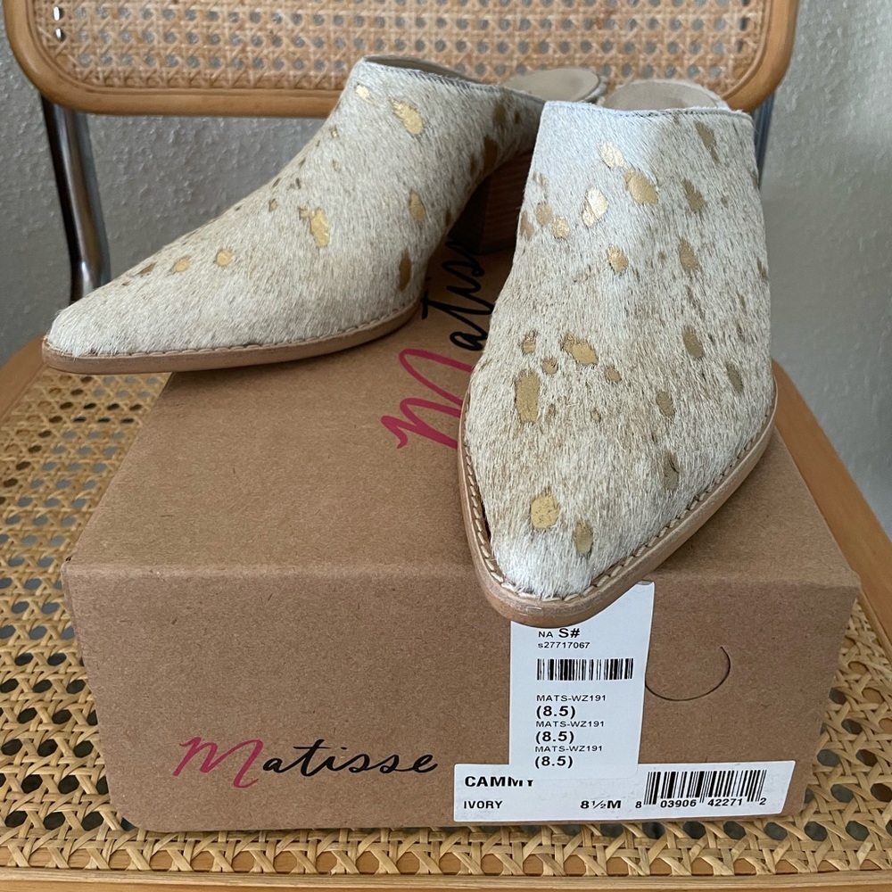 Matisse Cammy Cow Hair Heeled Mule